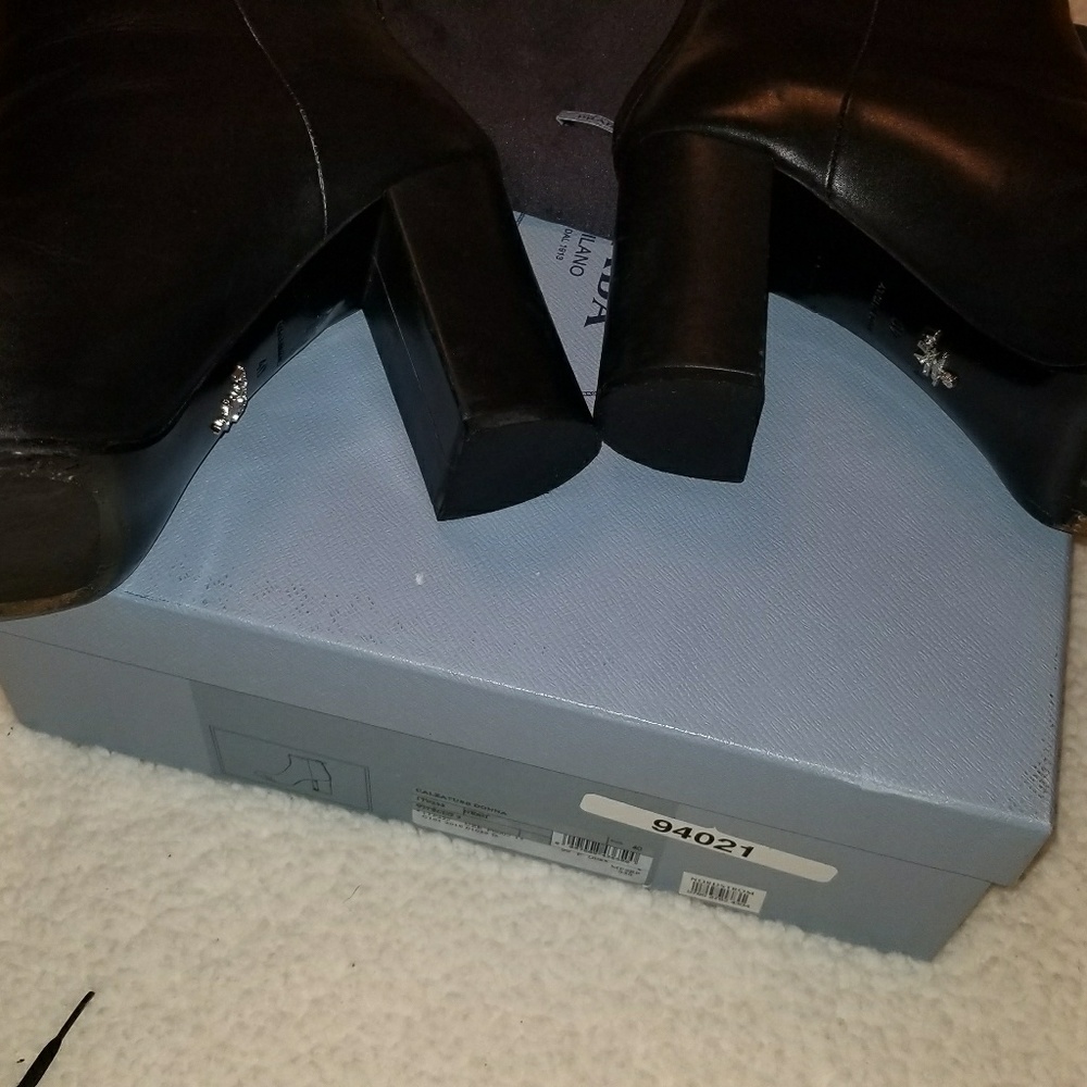 Pre-Loved Black Prada Block Heel Bootie - Picture 5 of 7